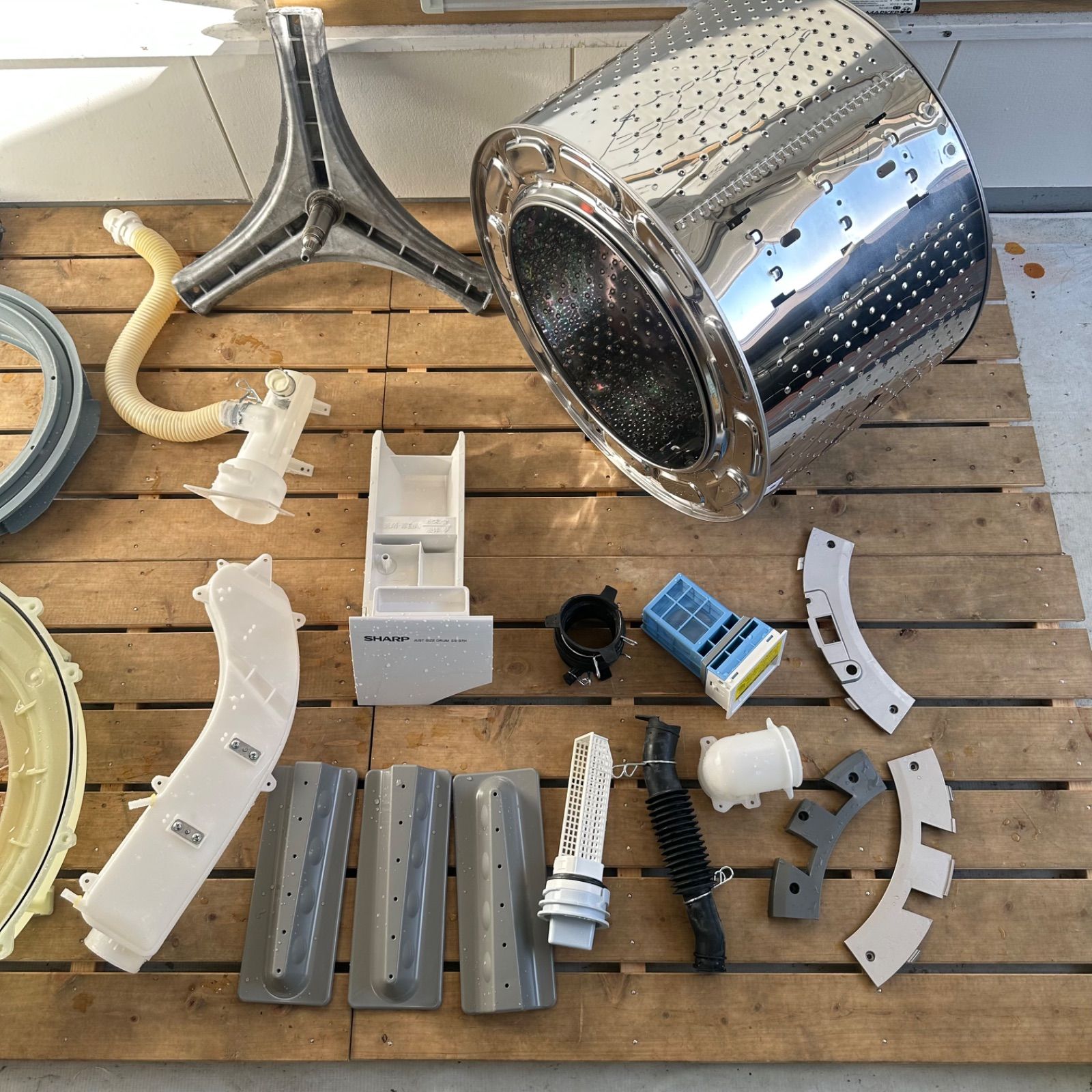 SHARP ES-S7H-WL 2023年製 ドラム式洗濯機 分解洗浄 - メルカリ