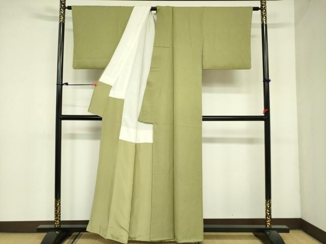 平和屋着物□上質な色無地 霞地紋 苗色 正絹 逸品 DAAY2843op - メルカリ