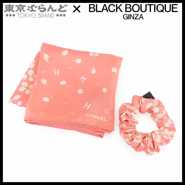 シャネル CHANEL シュシュ スカーフ セット ピンク シルク ココマーク 花柄 22P ファッション雑貨 レディース 101831184