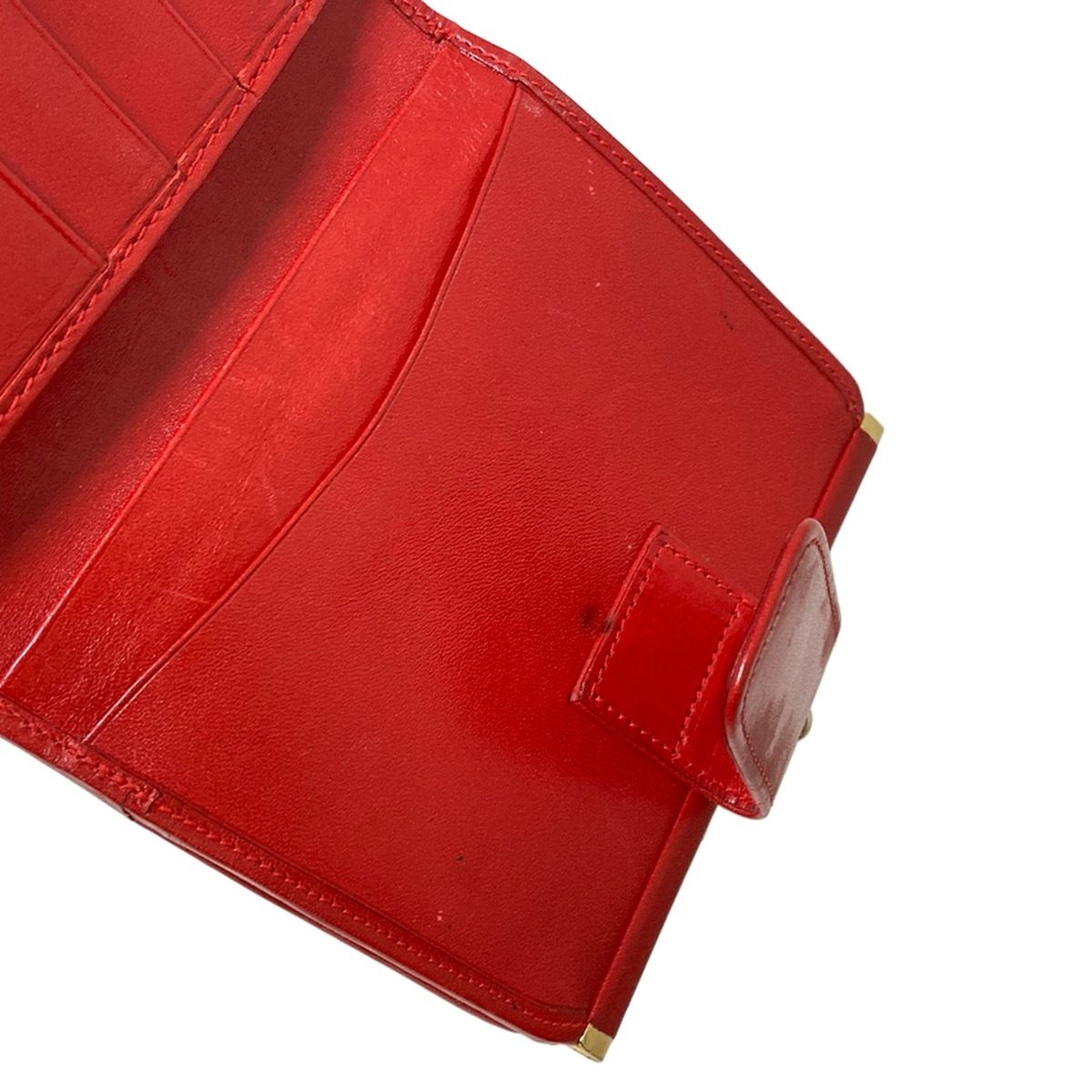  FENDI フェンディ 2つ折り財布 - ブラウン×黒×レッド 豹柄 レザー 二つ折り財布 折り財布