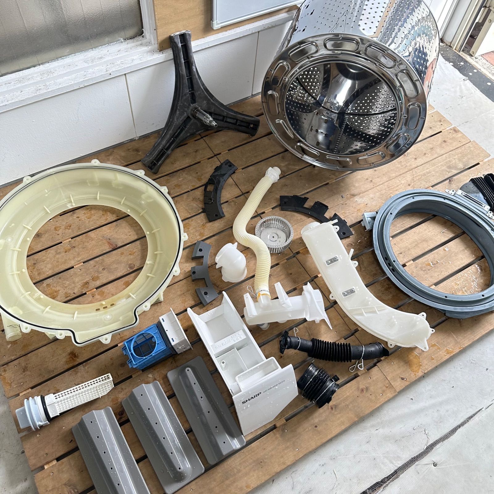 SHARP ES-S7G-WR 2022年製 ドラム式洗濯機 分解洗浄 - メルカリ