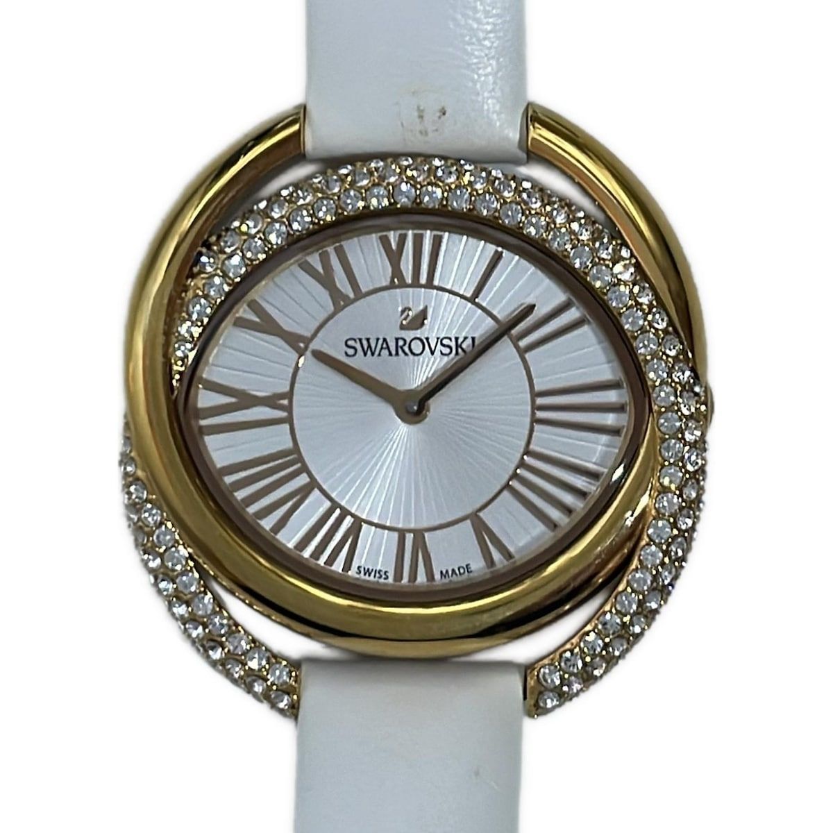 SWAROVSKI スワロフスキー 腕時計 - レディース スワロフスキークリスタルベゼル ゴールド×シルバー