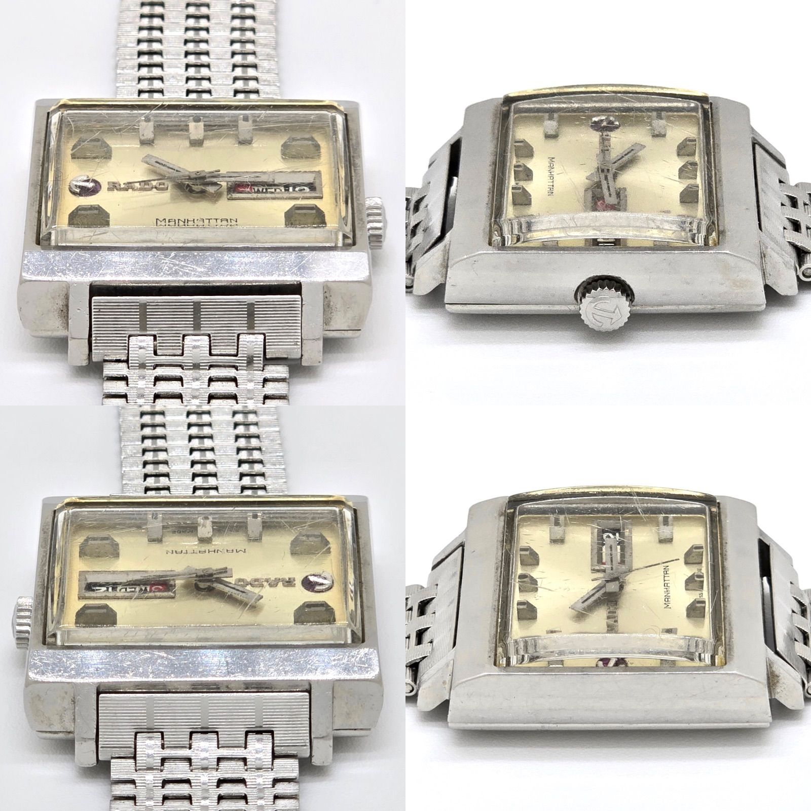 samu4464 RADO Manhattan 時計 金属ベルト希少 samu4464 RADO Manhattan 時計 金属ベルト希少 RADO MANHATTAN (Black