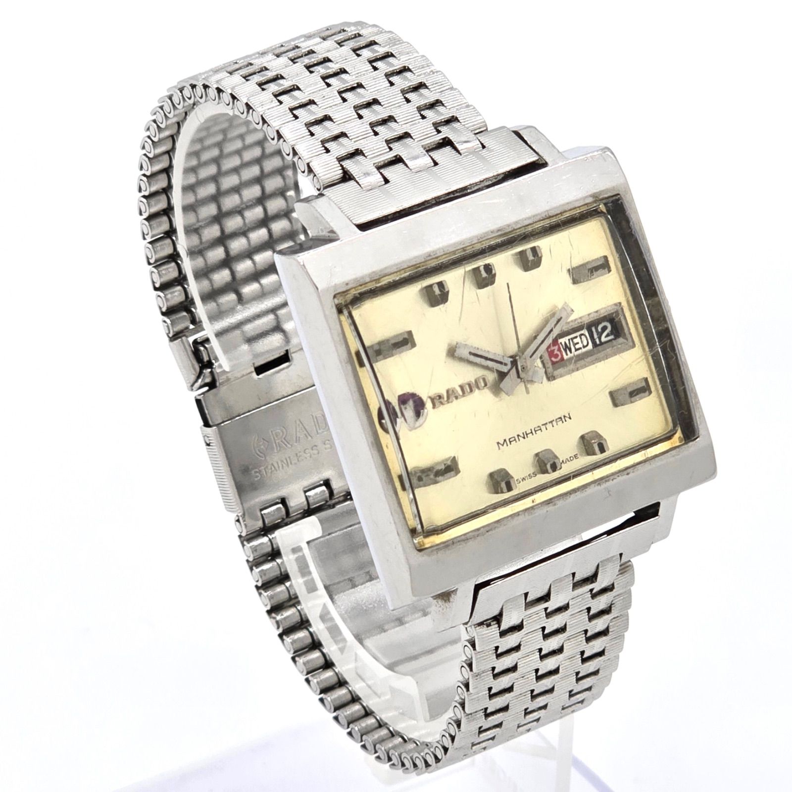 RADO ラドー マンハッタン 自動巻き メンズ腕時計 稼働品 ヴィンテージ