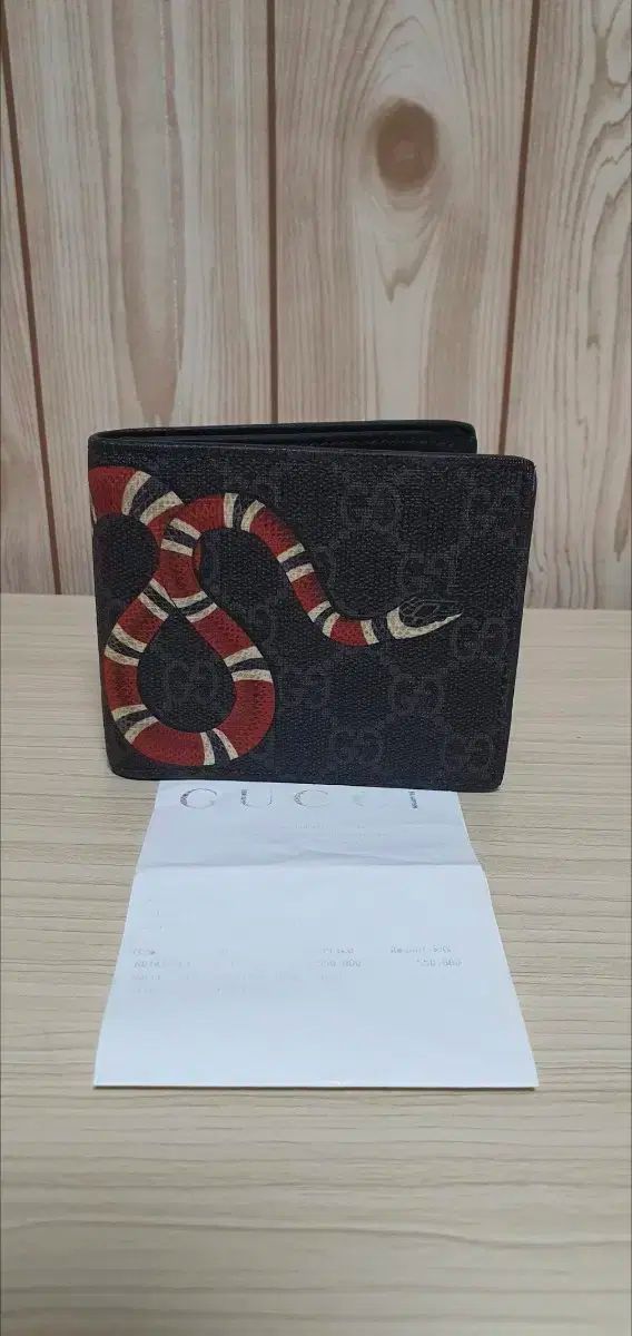 グッチ スネーク 財布 二つ折り財布 S級 レシートO