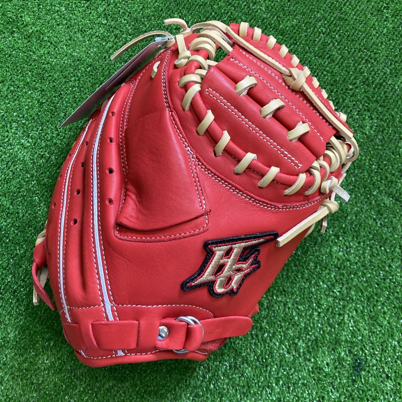 30%引 ハイゴールド 少年軟式用キャッチャーミット オレンジ RKG121M