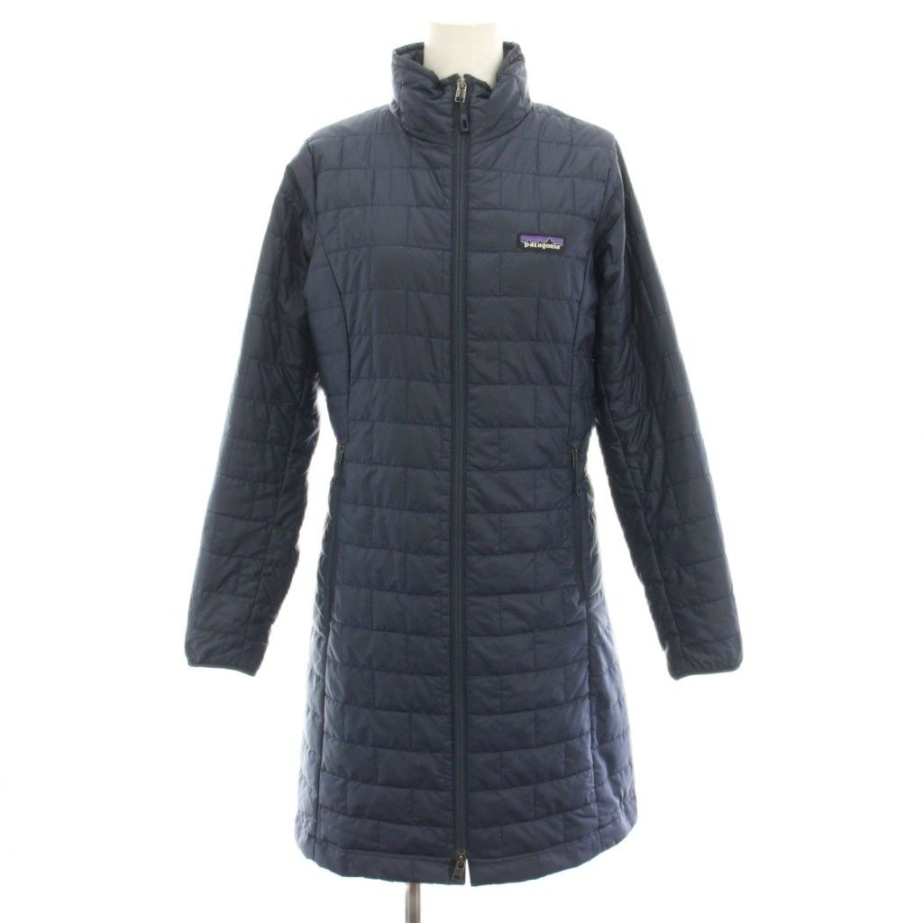 パタゴニア Patagonia ナノパフパーカ ロング キルティングコート 中綿コート アウター XS 紺 ネイビー STY26870 YT