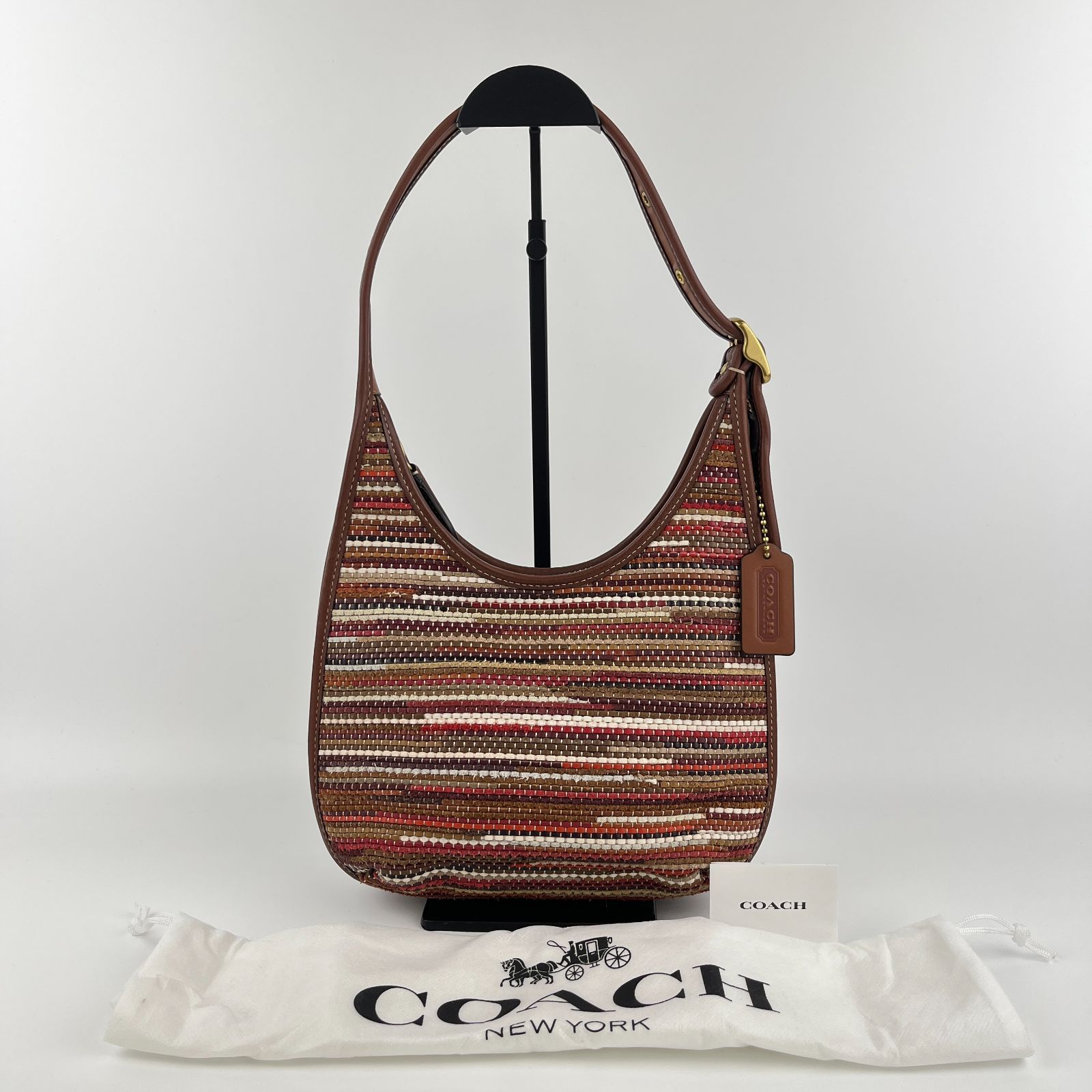 中古】COACH コーチ ワンショルダーバッグ ブラウン マルチカラー 