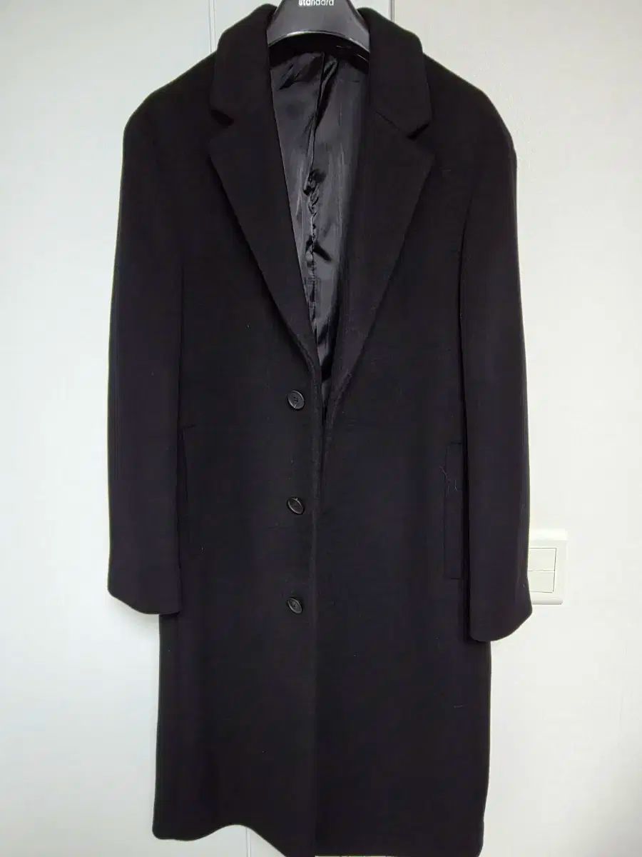 L MUSINSA STANDARD カシミア ブレンド オーバーサイズ Single コート ブラック