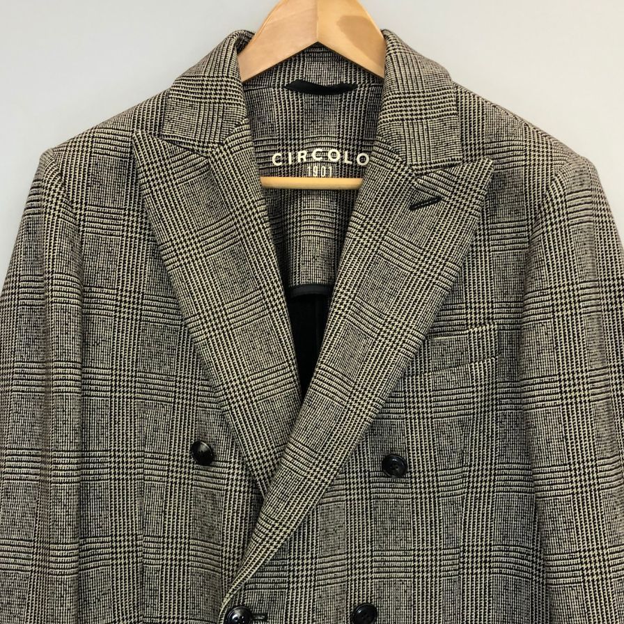 チルコロ テーラードジャケット 1901 ダブル グレンチェック AFB30