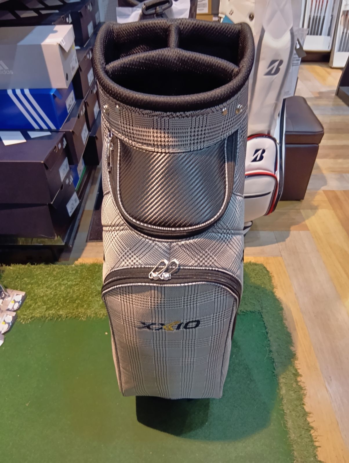  Cb ゼクシオ XXIO キャディバッグ GGC X164 グレンチェック 大崎店 レビュー高評価ゴルフ ゴルフバッグ キャディバッグ ゴルフ