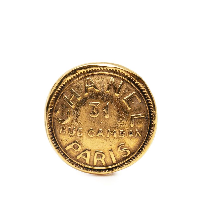 シャネル ココマーク 31 RUE CAMBON PARIS ゴールド メッキ レディース CHANEL 1-0240113