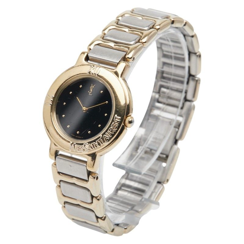 サンローラン シルバー ゴールド ステンレススチール メッキ レディース SAINT LAURENT 1-0241180