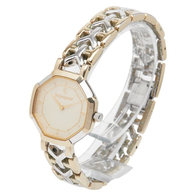 サンローラン シルバー ゴールド ステンレススチール メッキ レディース SAINT LAURENT 1-0241181