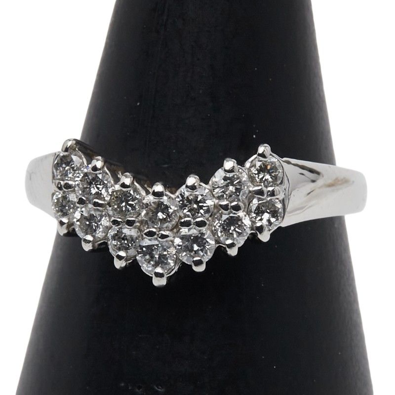 V字リング 指輪 Pt900 プラチナ レディース 1-0241275