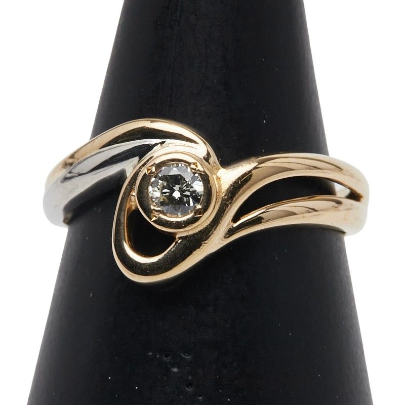 K18YG イエローゴールド Pt900 プラチナ コンビ レディース 1-0241283