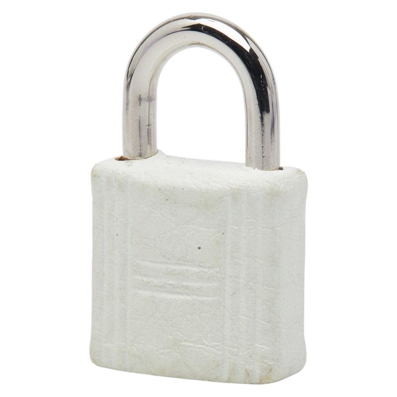  エルメス カデナ 南京錠 キー セット シルバー ホワイト メタル レザー レディース HERMES 1-0242297 その他 小物