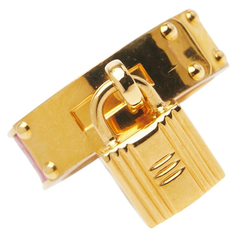 エルメス ケリー カデナ モチーフ ゴールド レッド メッキ レザー レディース HERMES 1-0242298