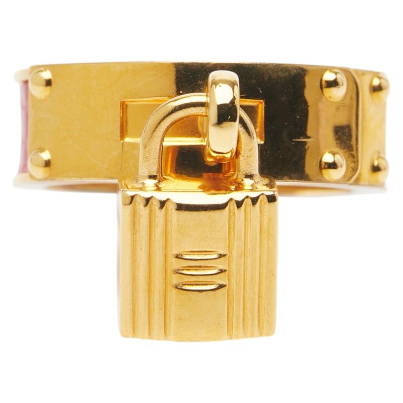 エルメス ケリー カデナ モチーフ ゴールド レッド メッキ レザー レディース HERMES 1-0242298