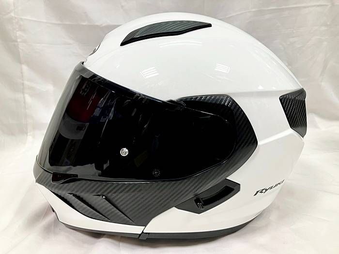 美品】KABUTO RYUKI フルフェイスヘルメット ホワイトメタリック XL