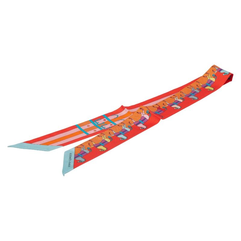 エルメス ツイリー Rocabar レッド マルチ レディース HERMES 1 0242353