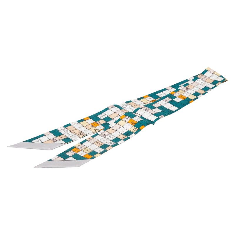 エルメス ツイリー B uc au Carre ボルデュック チェック マルチ レディース HERMES 1-0242356