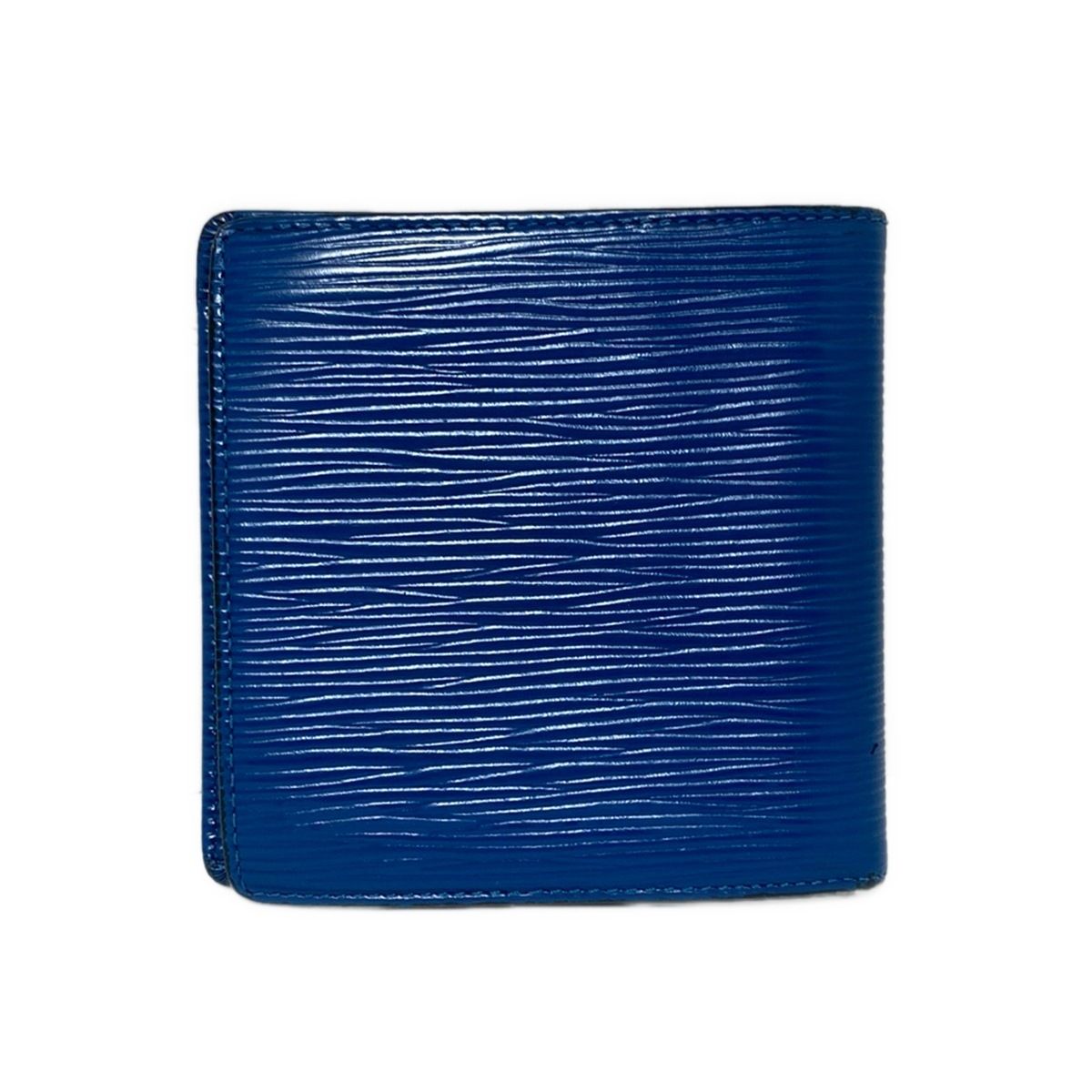 LOUIS VUITTON ルイヴィトン 2つ折り財布 エピ ポルト ビエ カルト クレディ モネ M 63545 トレドブルー レザー
