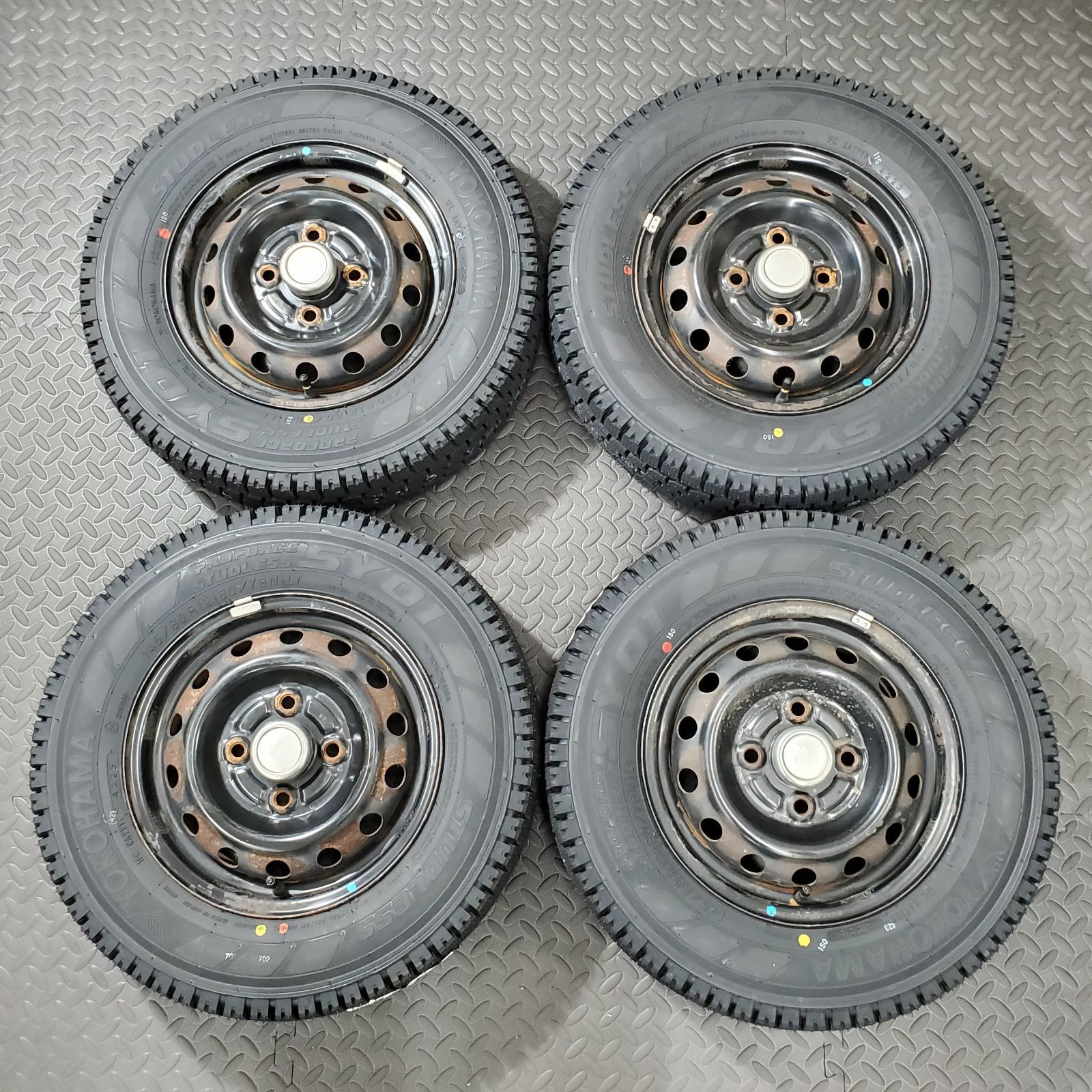 25年製 タイヤ 145 80 R 12 78 N LT ヨコハマ SY 01 V 三菱 ミニキャブ 日産 クリッパー U 61 71 スタッドレスタイヤ 冬タイヤ 1182