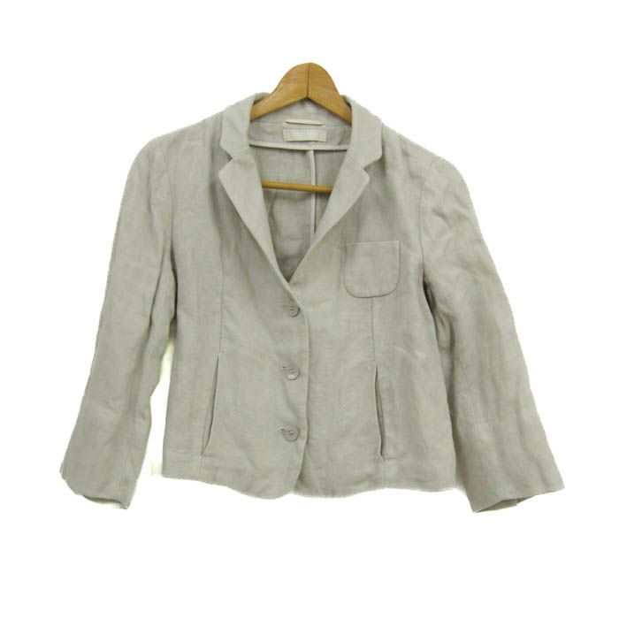 エス マックスマーラ テーラードジャケット リネン ブランド アウター レディース 38サイズ ベージュ S Max Mara
