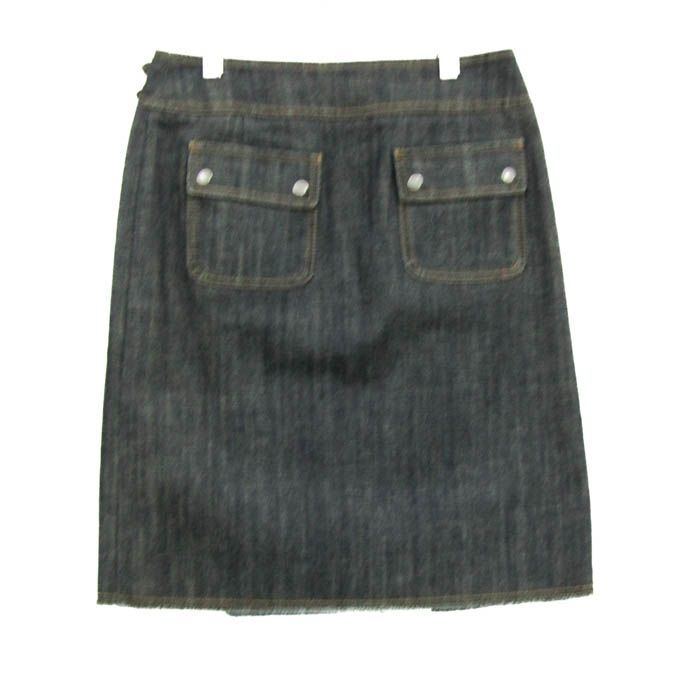 バーバリーロンドン デニムスカート プリーツスカート ストレッチ