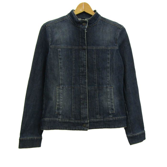 マックスマーラ デニムジャケット 大きいサイズ ストレッチ ブランド アウター レディース 42サイズ インディゴ MAX MARA