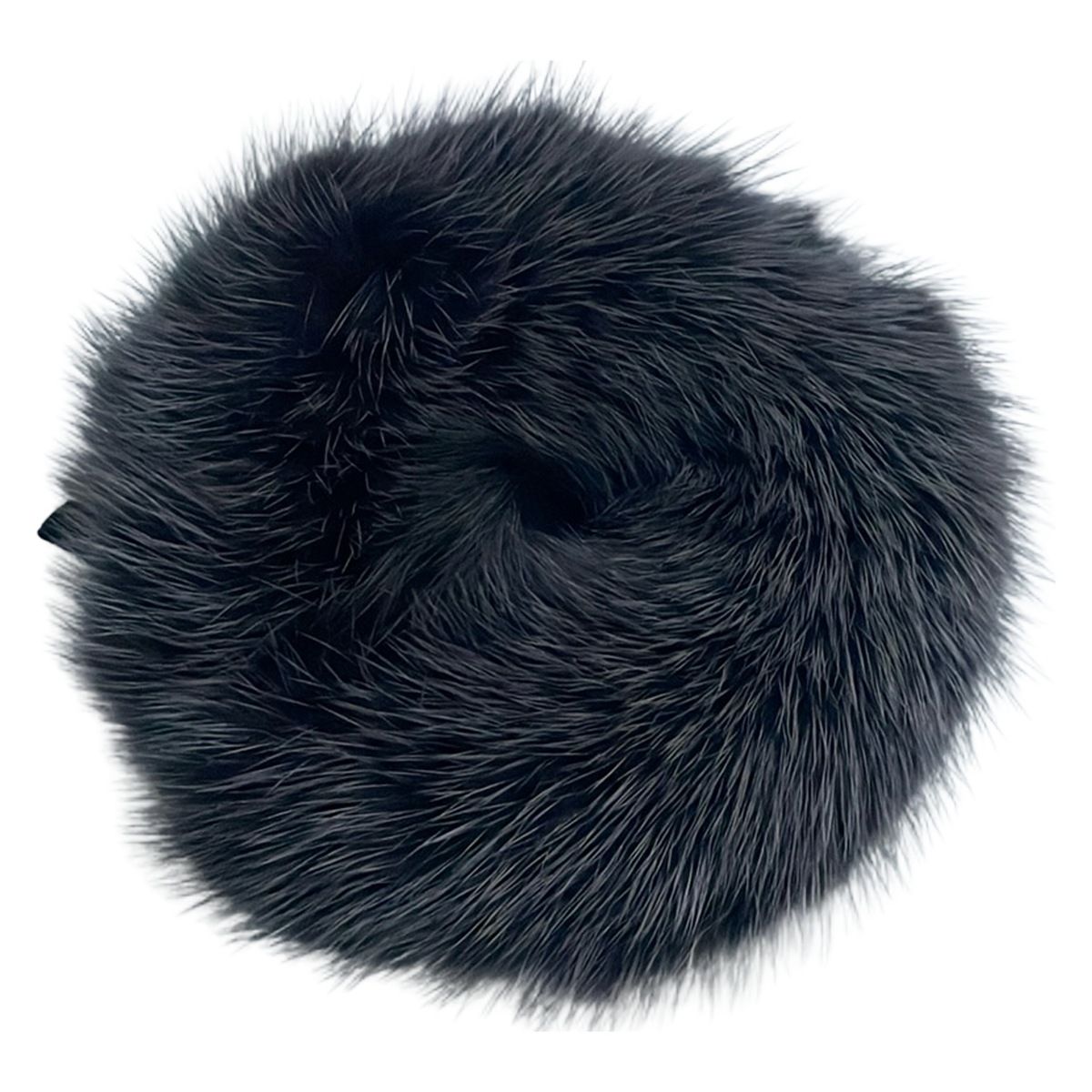 acca アッカ シュシュ - ファー ダークグレー×ライトグレー