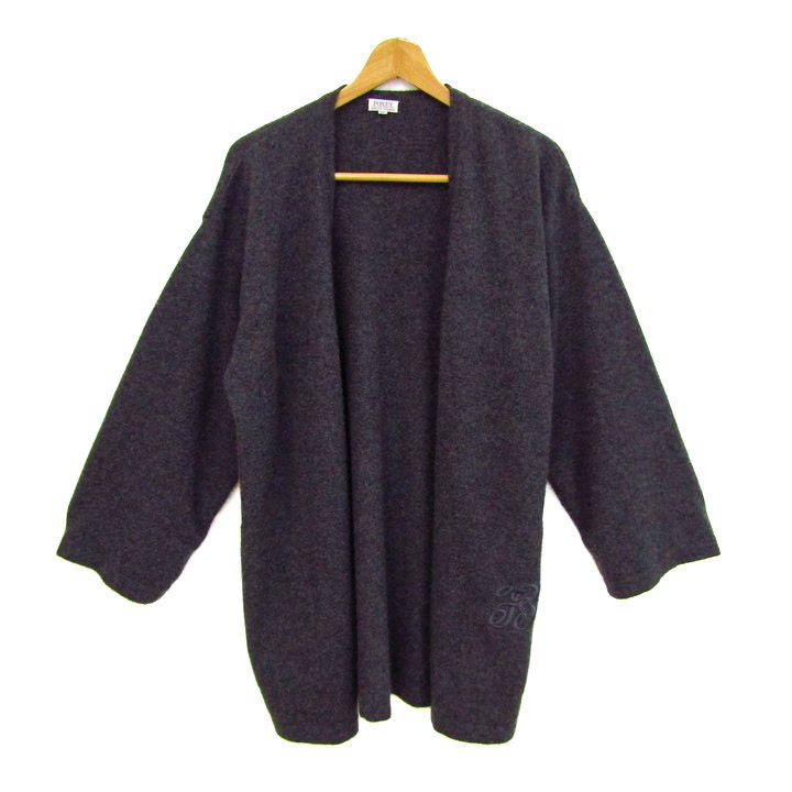 フォクシー カーディガン 長袖 ウール トップス レディース 40サイズ グレー FOXEY