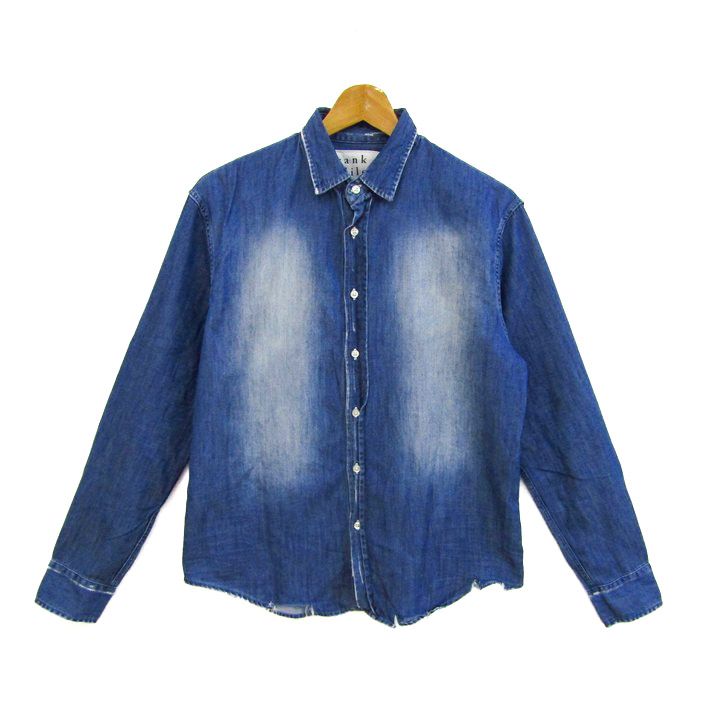 フランク&アイリーン 長袖デニムシャツ トップス メンズ XSサイズ ブルー Frank-Eileen