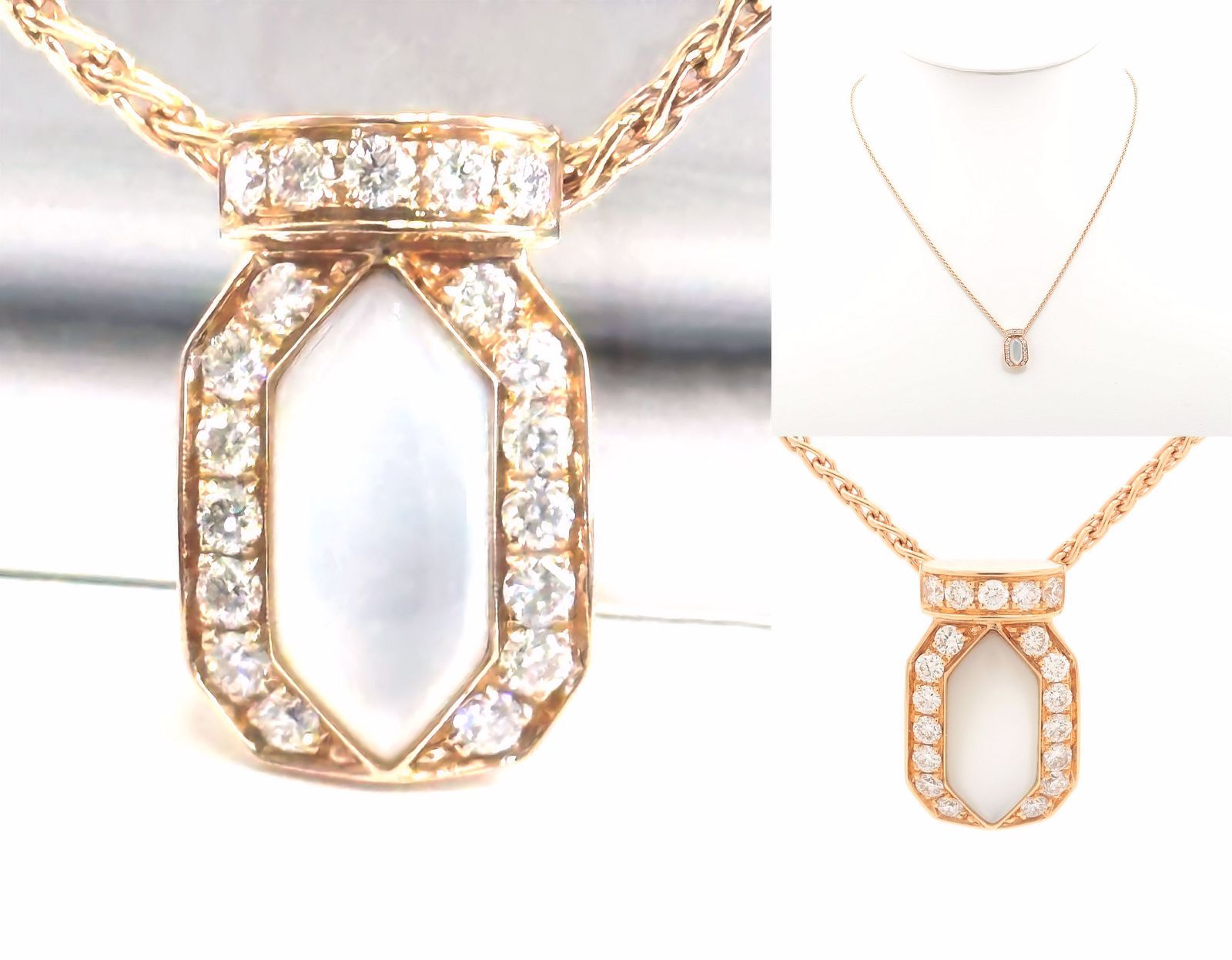 レア 極美品 PICCHIOTTI ピキョッティ K18 PG ダイヤモンド ネックレス