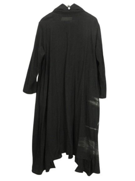 ジウ 慈雨 センソユニコ ワンピース 変形 ウール プリント 40 ブラック