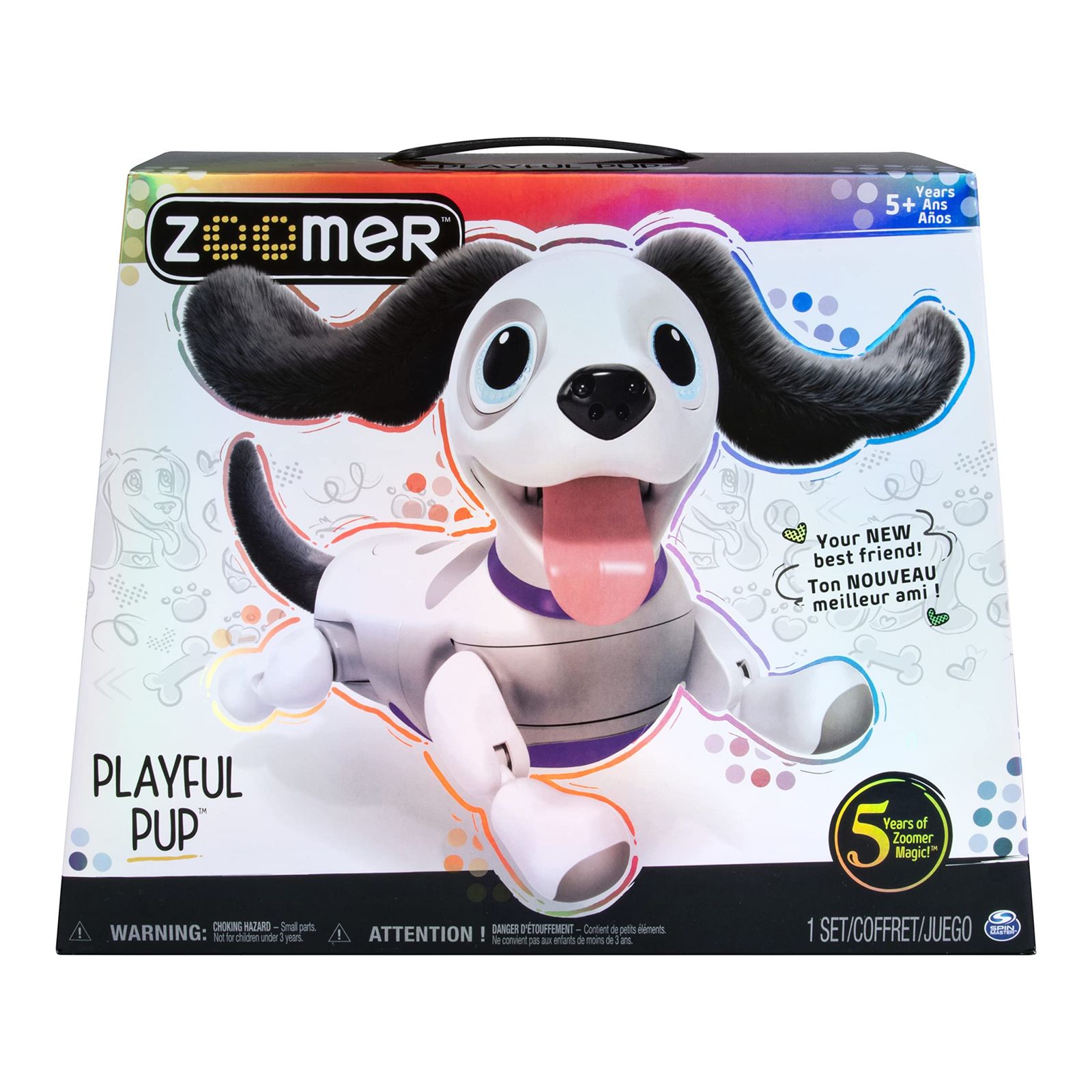 zoomer Playful Pup Responsive Robotic Dog with Voice Recognition Realistic Motion For Ages 5 Up ホワイト