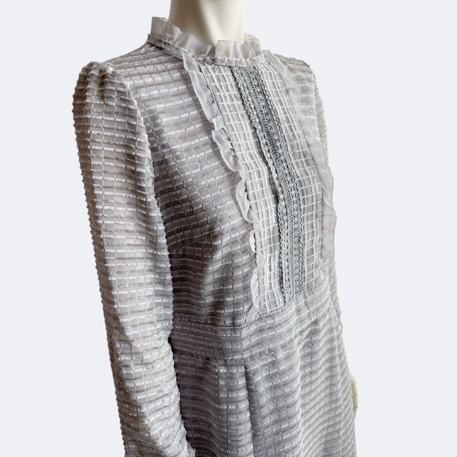 フリルレース ワンピース上品