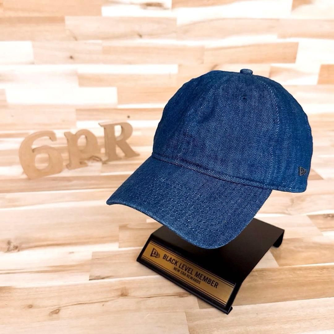 ニューエラ】インディゴ デニム メタルNEロゴ キャップ シンプル 紺