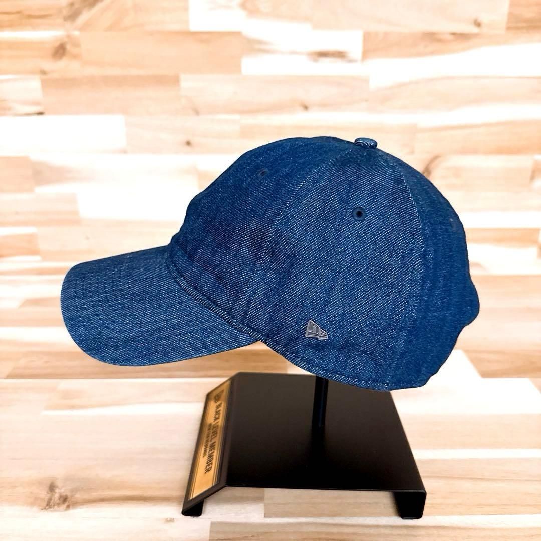 ニューエラ】インディゴ デニム メタルNEロゴ キャップ シンプル 紺
