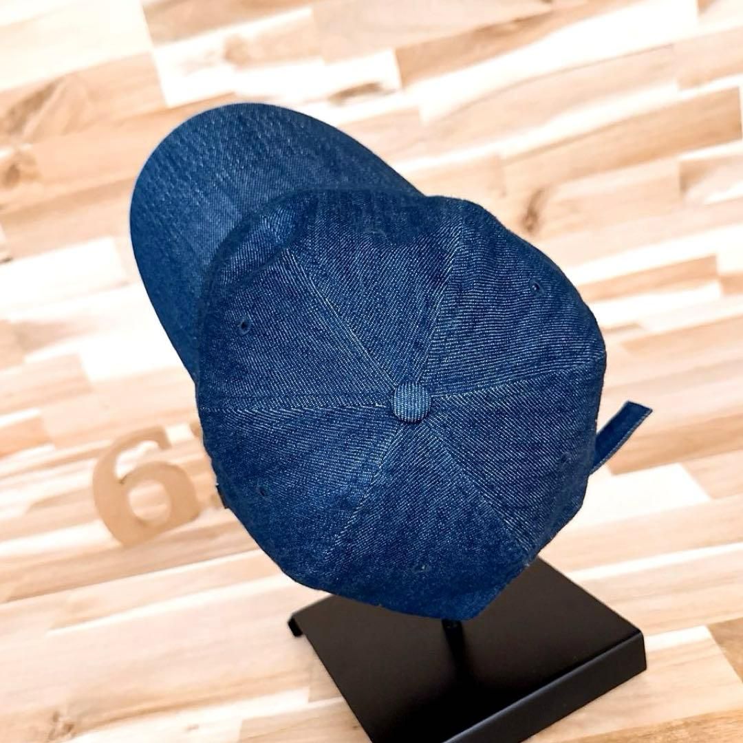 廃番【ニューエラ】インディゴ デニム ブランド ロゴ キャップ ゴルフ