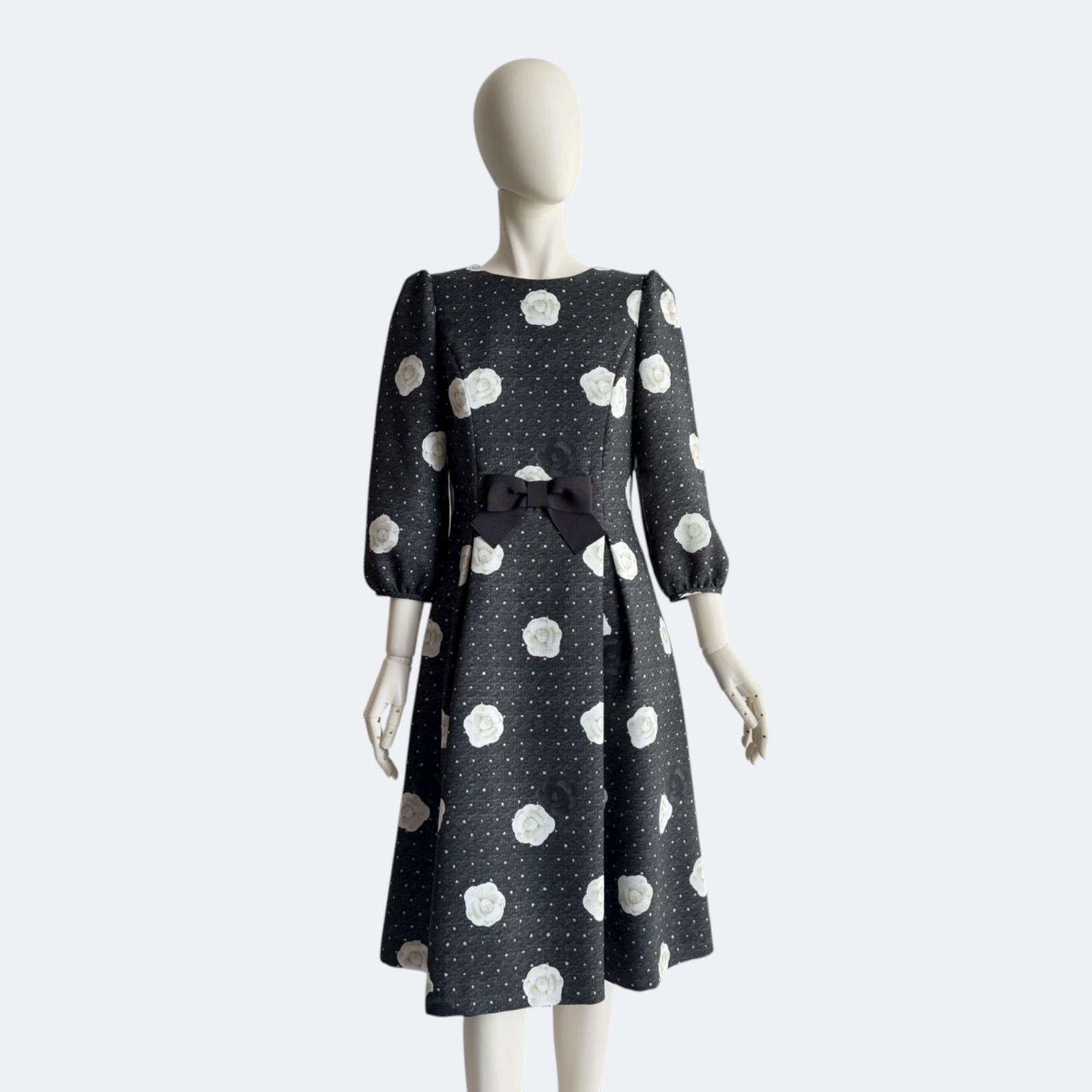 M’S GRACY エムズグレイシー カメリア ワンピース リボン花柄 フ