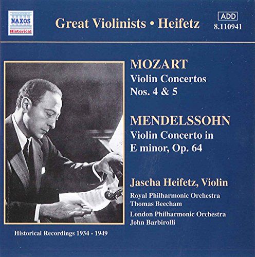 CD Plays Mozart Mendelssohn Jascha Heifetz