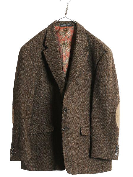 ローレン ラルフローレン ツイード テーラード ジャケット メンズ XL 程 ポロ ウール ブレザー ヘリンボーン 大きいサイズ