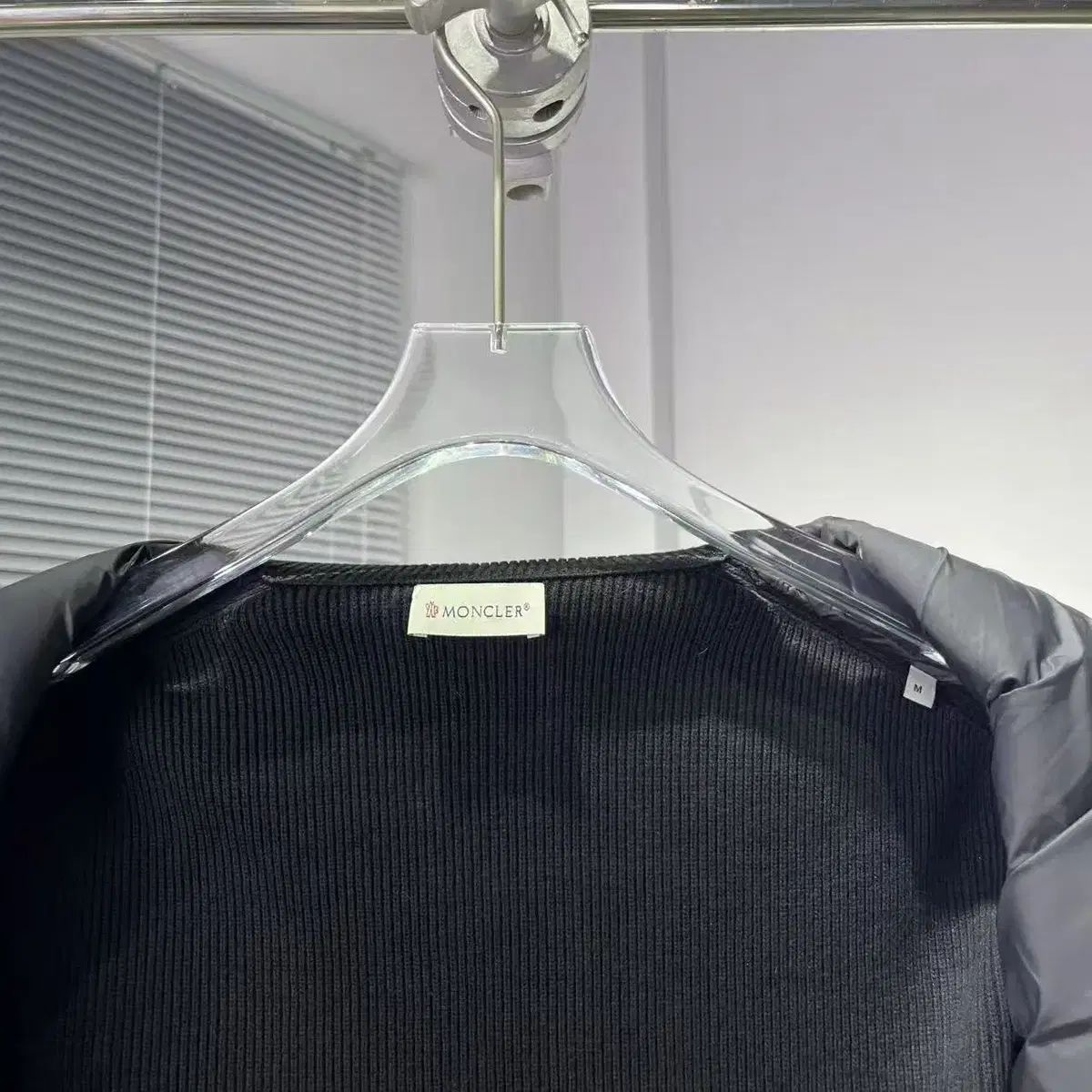 ダウン ウール カーディガン ブラック - 24FW L