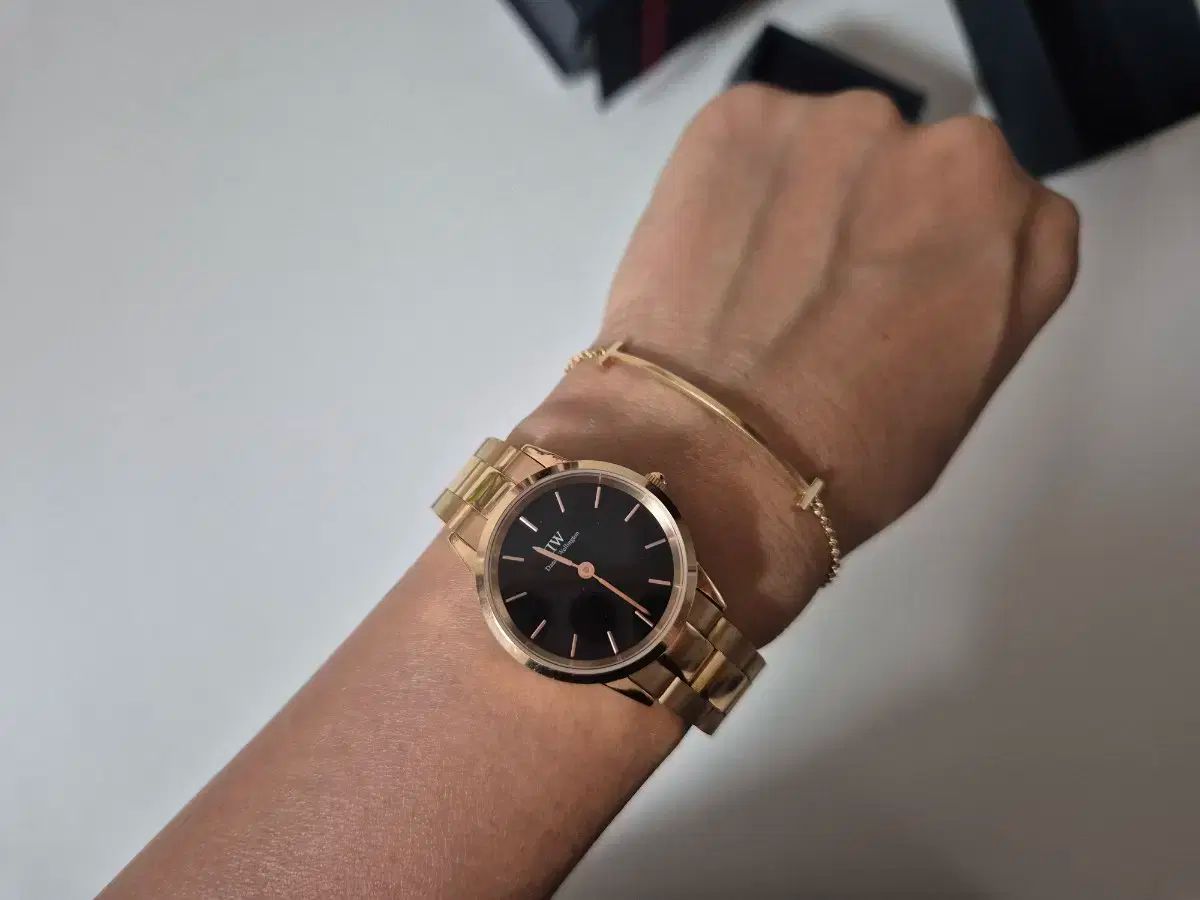  Daniel Wellington ダニエルウェリントン ローズゴールド 時計 フルセット 金属ベルト 時計