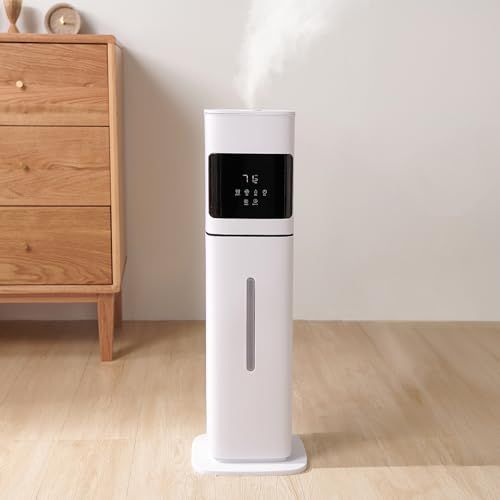 スリムで大容量 SKK 加湿器 8L タワー型 省スペース コンパクト 超音波 式 湿度調整機能付き 静音設計 タイマー機能搭載 アロマ 乾燥 対策 日本企業 bd9f782e