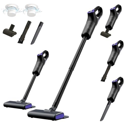 掃除機 コードレス 65 000 Pa超強力吸引力 2025業界初です!吹かして 吸って 膨らませて-超軽量 軽量 60分連続稼働 LED液晶ディスプレイ 左右180°上下90°回転 伸縮型 スティック ハンディクリーナー サイクロン 3e423be1