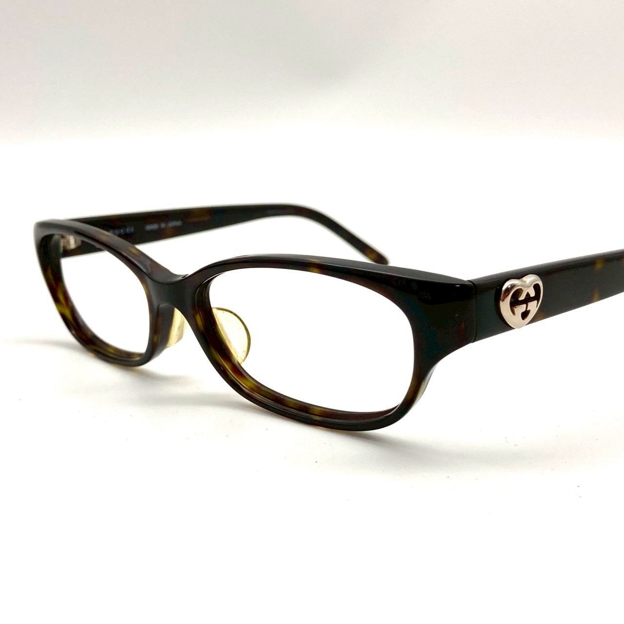 グッチ 眼鏡 伊達メガネ 眼鏡フレーム ブラック ライトブラウン 71112