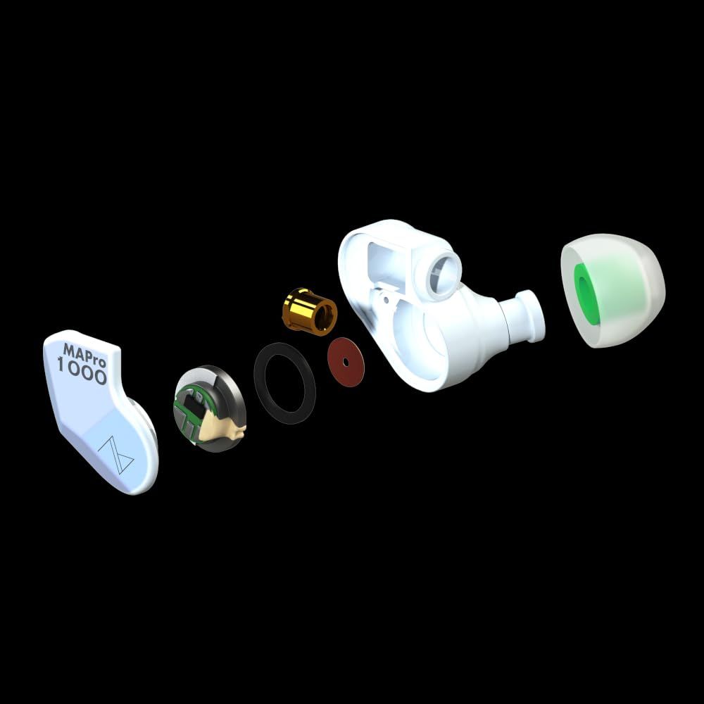 Maestraudio MAPro1000 Bluish Snow 生産 10mmグラフェンダイナミックドライバー&5.8mmセラミックツイーターRST搭載イヤホン モニターイヤホン形状 MMCXリケーブル 約120cm ポーチ付属 ハイレゾ